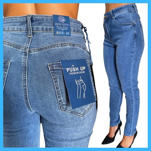 Damen jeans high waist push - damen, up